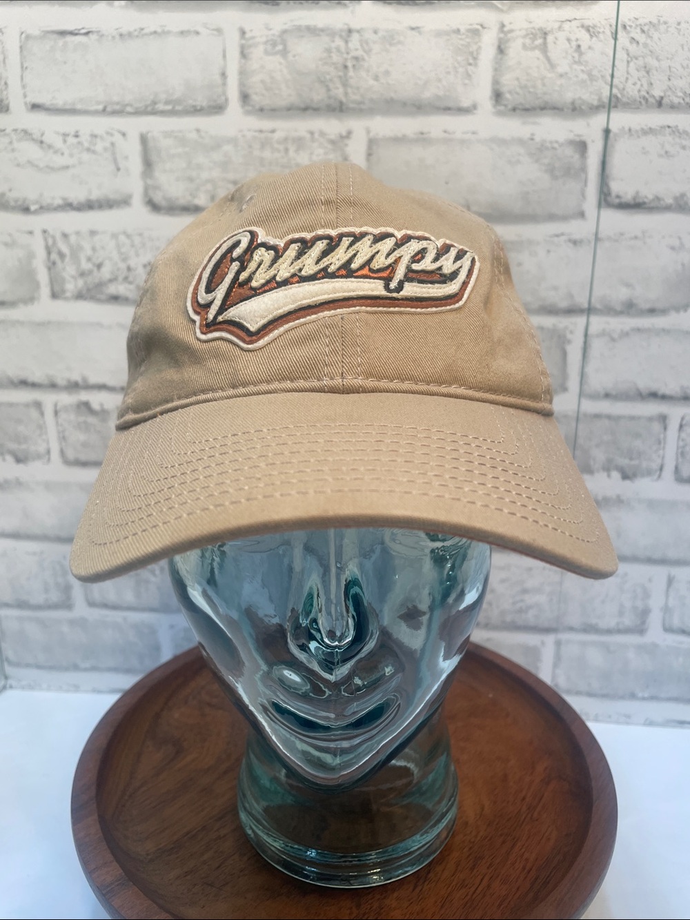 Walt Disney World Grumpy Hat Cap Strap Back  Khaki OS Adult. Pre-owned